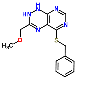 Pyrimido[5,4-e]-1,2,4-triazine,1,2-dihydro-3-(methoxymethyl)-5-[(phenylmethyl)thio]- Structure,30855-61-9Structure