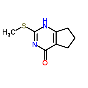 4H-cyclopentapyrimidin-4-one,3,5,6,7-tetrahydro-2-(methylthio)- Structure,3087-14-7Structure