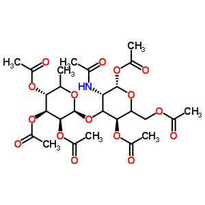 2-乙酰氨基-2-脫氧-3-O-(alpha-L-吡喃巖藻糖基)-D-吡喃葡萄糖五乙酸酯結(jié)構(gòu)式_309263-13-6結(jié)構(gòu)式