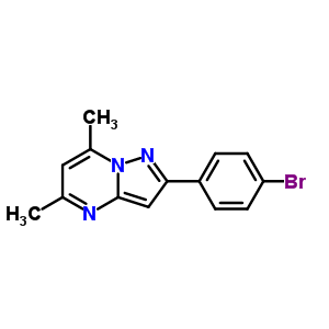 2-(4-Bromophenyl)-5,7-dimethyl-pyrazolo[1,5-a]pyrimidine Structure,310422-24-3Structure