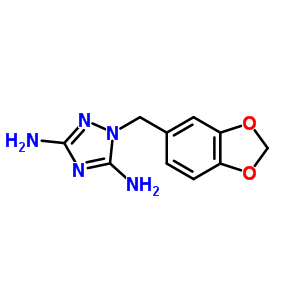 1H-1,2,4-triazole-3,5-diamine,1-(1,3-benzodioxol-5-ylmethyl)- Structure,31127-29-4Structure