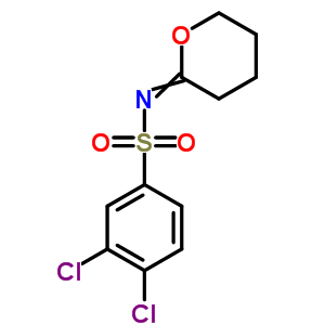 Benzenesulfonamide,3,4-dichloro-n-(tetrahydro-2h-pyran-2-ylidene)- Structure,3128-52-7Structure