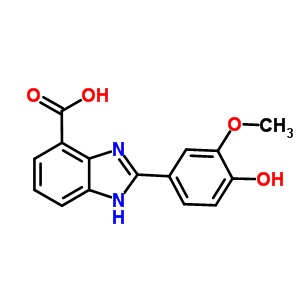 2-(4-Hydroxy-3-methoxy-phenyl)-1h-benzoimidazole-4-carboxylic acid Structure,313278-98-7Structure