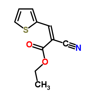 2-氰基-3-(2-噻吩)丙烯酸乙酯結(jié)構(gòu)式_31330-51-5結(jié)構(gòu)式