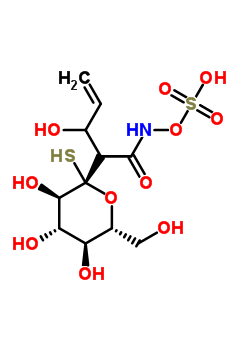 1-C-{(2R)-3-羥基-1-氧代-1-[(磺基氧基)氨基]-4-戊烯-2-基}-1-硫代-beta-D-吡喃葡萄糖結構式_31362-92-2結構式