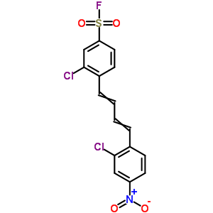 Benzenesulfonylfluoride, 3-chloro-4-[4-(2-chloro-4-nitrophenyl)-1,3-butadien-1-yl]- Structure,31368-25-9Structure