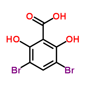 3,5-Dibromo-2,6-dihydroxybenzoic acid Structure,3147-51-1Structure