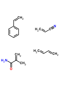 2-Methyl-2-propenamide polymer with 1,3-butadiene, ethenylbenzene and 2-propenenitrile Structure,31568-32-8Structure