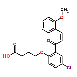 4-[4-Chloro-2-[(z)-3-(2-methoxyphenyl)prop-2-enoyl]phenoxy]butanoic acid Structure,31574-38-6Structure