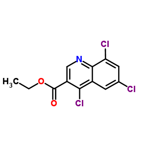 4,6,8-三氯喹啉-3-羧酸乙酯結(jié)構(gòu)式_31602-08-1結(jié)構(gòu)式