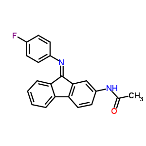 Acetamide,n-[9-[(4-fluorophenyl)imino]-9h-fluoren-2-yl]- Structure,317-97-5Structure