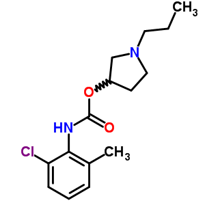 N-(2-chloro-6-methylphenyl )carbamic acid 1-propyl -3-pyrrolidinyl ester Structure,31772-85-7Structure