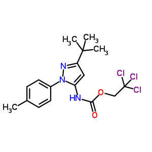 2,2,2-Trichloroethyl 3-tert-butyl-1-(4-methylphenyl)-1H-pyrazol-5-ylcarbamate Structure,317806-87-4Structure