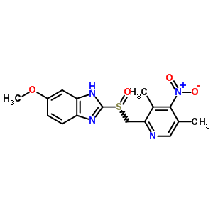 2-[(S)-(3,5-dimethyl-4-nitropyridin-2-yl)methylsulfinyl]-6-methoxy-1h-benzimidazole Structure,317807-10-6Structure