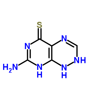 Pyrimido[5,4-e]-1,2,4-triazine-5(1h)-thione,7-amino-2,6-dihydro- Structure,31791-00-1Structure