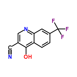 4-Hydroxy-7-(trifluoromethyl)-3-quinolinecarbonitrile Structure,318-44-5Structure