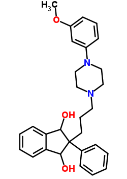 2-[3-[4-(M-methoxyphenyl)-1-piperazinyl ]propyl ]-2-phenyl-1,3-indanediol Structure,31805-04-6Structure