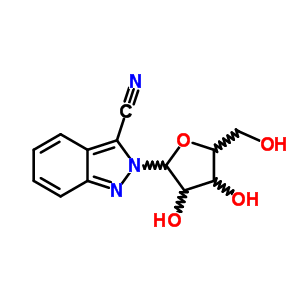 2H-indazole-3-carbonitrile,2-b-d-ribofuranosyl- Structure,31818-85-6Structure