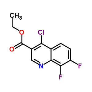 4-Chloro-7,8-difluoroquinoline-3-carboxylic acid ethyl ester Structure,318685-51-7Structure