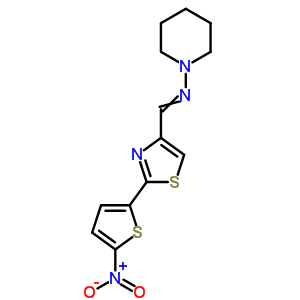 1-Piperidinamine,n-[[2-(5-nitro-2-thienyl)-4-thiazolyl]methylene]- Structure,31898-46-1Structure