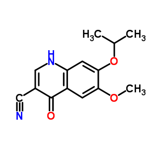 1,4-Dihydro-6-methoxy-7-isopropoxy-4-oxo-3-quinolinecarbonitrile Structure,319492-96-1Structure