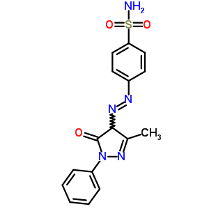 Benzenesulfonamide,4-[2-(4,5-dihydro-3-methyl-5-oxo-1-phenyl-1h-pyrazol-4-yl)diazenyl]- Structure,32039-48-8Structure