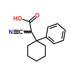 Cyclohexaneacetic acid,a-cyano-1-phenyl- Structure,32231-01-9Structure