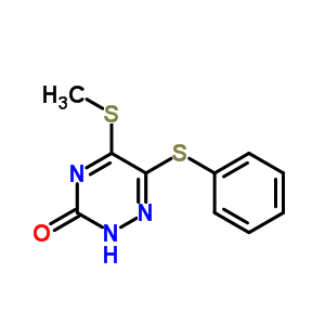 5-Methylsulfanyl-6-phenylsulfanyl-2h-1,2,4-triazin-3-one Structure,32330-98-6Structure