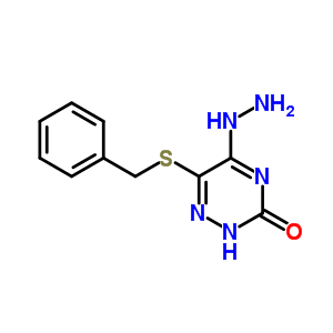 6-Benzylsulfanyl-5-hydrazinyl-2h-1,2,4-triazin-3-one Structure,32331-04-7Structure