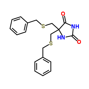 5,5-Bis(((phenylmethyl)thio)methyl)-2,4-imidazolidinedione Structure,32418-95-4Structure