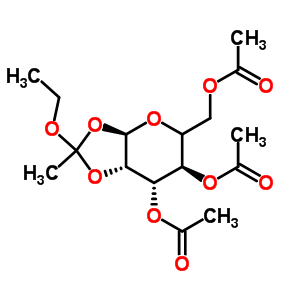 3,4,6-Tri-o-acetyl-alpha-d-glucopyranose 1,2-(ethyl orthoacetate) Structure,3254-17-9Structure