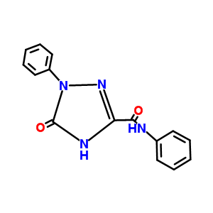 2,5-Dihydro-5-oxo-1-phenyl-1h-1,2,4-triazole-3-carboxylic acid phenylamide Structure,32589-62-1Structure