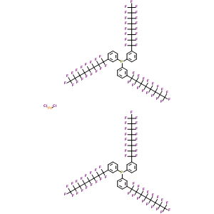 Bis[tris(3-(heptadecafluorooctyl)phenyl)phosphine]palladium(II) dichloride Structure,326475-45-0Structure