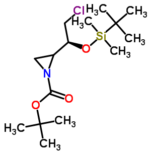 N-t-boc-2s-1s-butyldimethylsilyloxy-2-chloroethyl)aziridine Structure,326480-01-7Structure