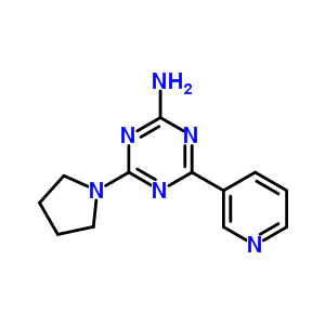 S-triazine,2-amino-4-(3-pyridyl)-6-(1-pyrrolidinyl)- Structure,32664-45-2Structure