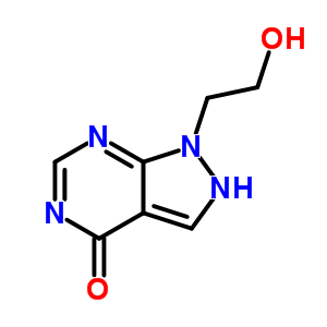 4H-pyrazolo[3,4-d]pyrimidin-4-one,1,5-dihydro-1-(2-hydroxyethyl)- Structure,32672-82-5Structure