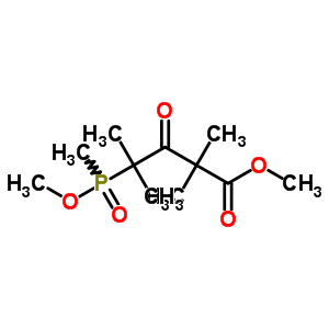 4-[Methoxy(methyl)phosphinyl ]-2,2,4-trimethyl-3-oxovaleric acid methyl ester Structure,32674-72-9Structure