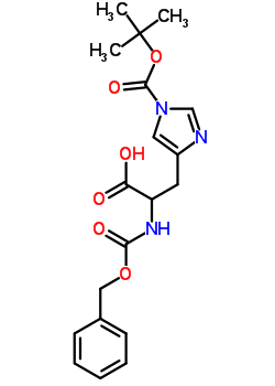 2-Phenylmethoxycarbonylamino-3-(1-tert-butoxycarbonylimidazol-4-yl)propanoic acid Structure,32675-94-8Structure