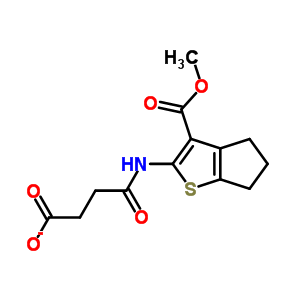 2-(3-Carboxy-propionylamino)-5,6-dihydro-4h-cyclopenta[b]thiophene-3-carboxylic acid methyl ester Structure,328025-47-4Structure