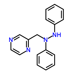 Pyrazine,2-[(1,2-diphenylhydrazinyl)methyl]- Structure,32812-39-8Structure