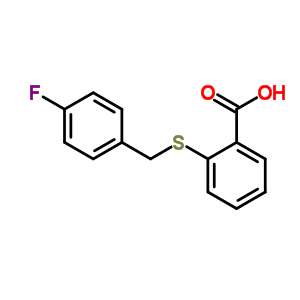 2-[(4-Fluorobenzyl)thio]benzoic acid Structure,329063-99-2Structure