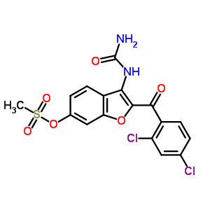 [2-(2,4-二氯苯甲?；?-6-[(甲基磺酰基)氧基]-3-苯并呋喃]-尿素結(jié)構(gòu)式_329306-27-6結(jié)構(gòu)式