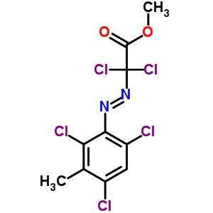 Acetic acid, dichloro[(2,4,6-trichloro-3-methylphenyl)azo]-, methyl ester Structure,32979-36-5Structure