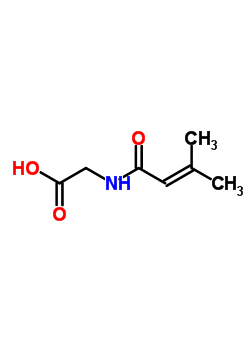 2-(3-Methylbut-2-enoylamino)acetic acid Structure,33008-07-0Structure