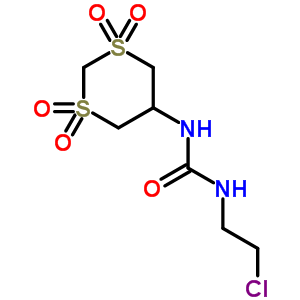 Urea,n-(2-chloroethyl)-n-(1,1,3,3-tetraoxido-1,3-dithian-5-yl)- Structure,33021-66-8Structure