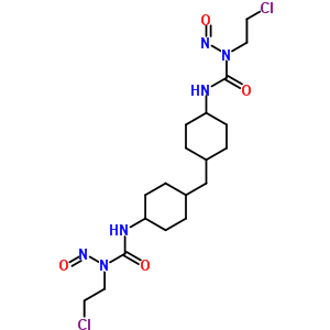 1-(2-氯乙基)-3-[4-[[4-[(2-氯乙基-亞硝基-氨基甲酰)氨基]環(huán)己基]甲基]環(huán)己基]-1-亞硝基-脲結(jié)構(gòu)式_33024-35-0結(jié)構(gòu)式