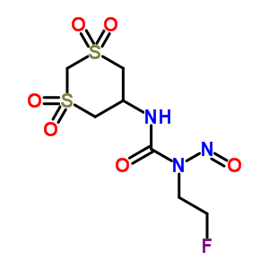 1-(2-氟乙基)-1-亞硝基-3-(1,1,3,3-四氧代-1,3-二噻烷-5-基)脲結(jié)構(gòu)式_33024-48-5結(jié)構(gòu)式