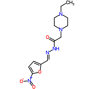 5-Nitro-2-furaldehyde (4-ethyl-1-piperazinylacetyl)hydrazone Structure,33165-17-2Structure