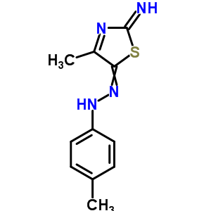 N-[(2-imino-4-methyl-1,3-thiazol-5-ylidene)amino]-4-methyl-aniline Structure,33174-94-6Structure