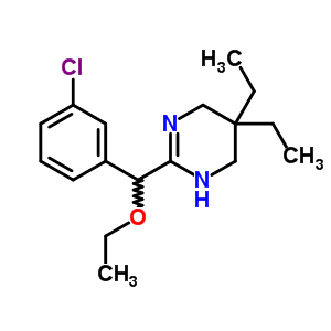 3,4,5,6-Tetrahydro-2-(3-chloro-a-ethoxybenzyl)-5,5-diethylpyrimidine Structure,33210-43-4Structure